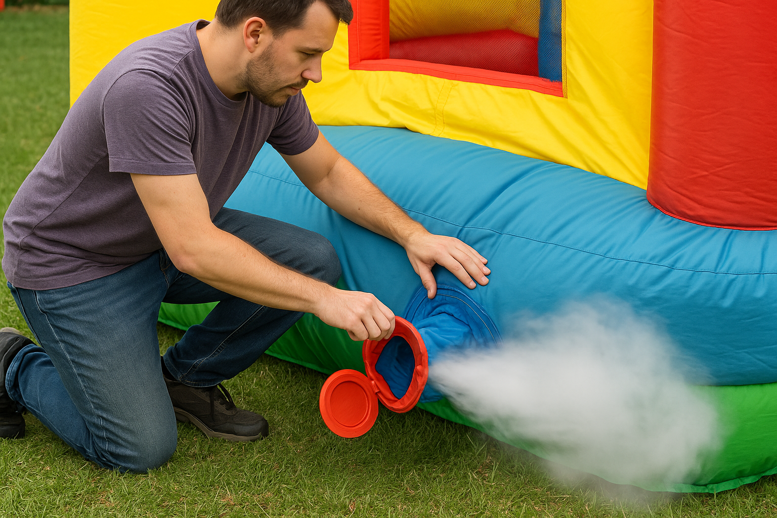 how-to-deflate-a-bouncy-castle